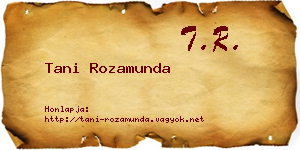 Tani Rozamunda névjegykártya